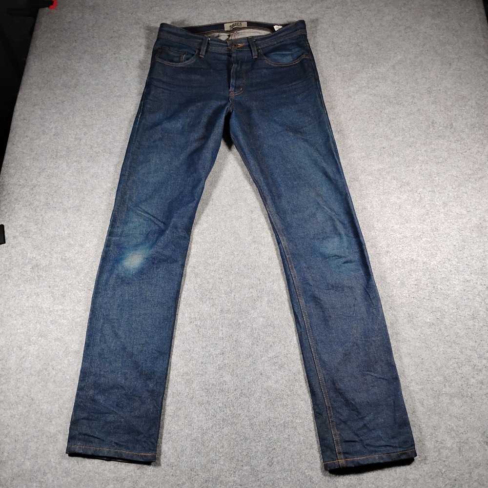 Naked & Famous Weird Guy Natural Indigo Selvedge Raw Denim Jeans Size 34x34